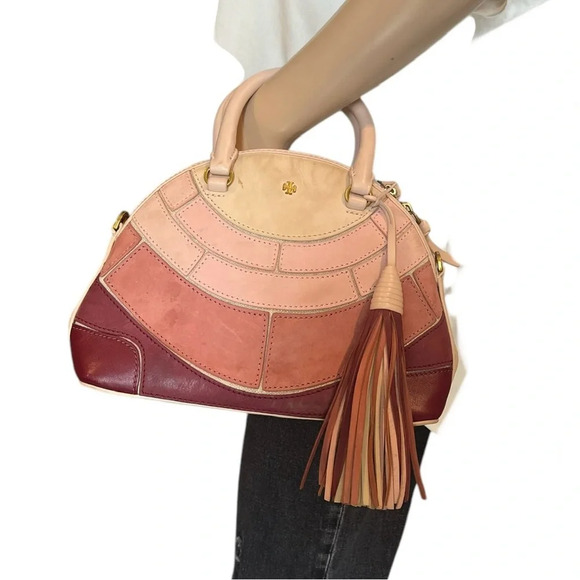 Tory Burch Handbags - Tory Burch Womens Leather Crossbody Shoulder Bag Light Pink Seashell red